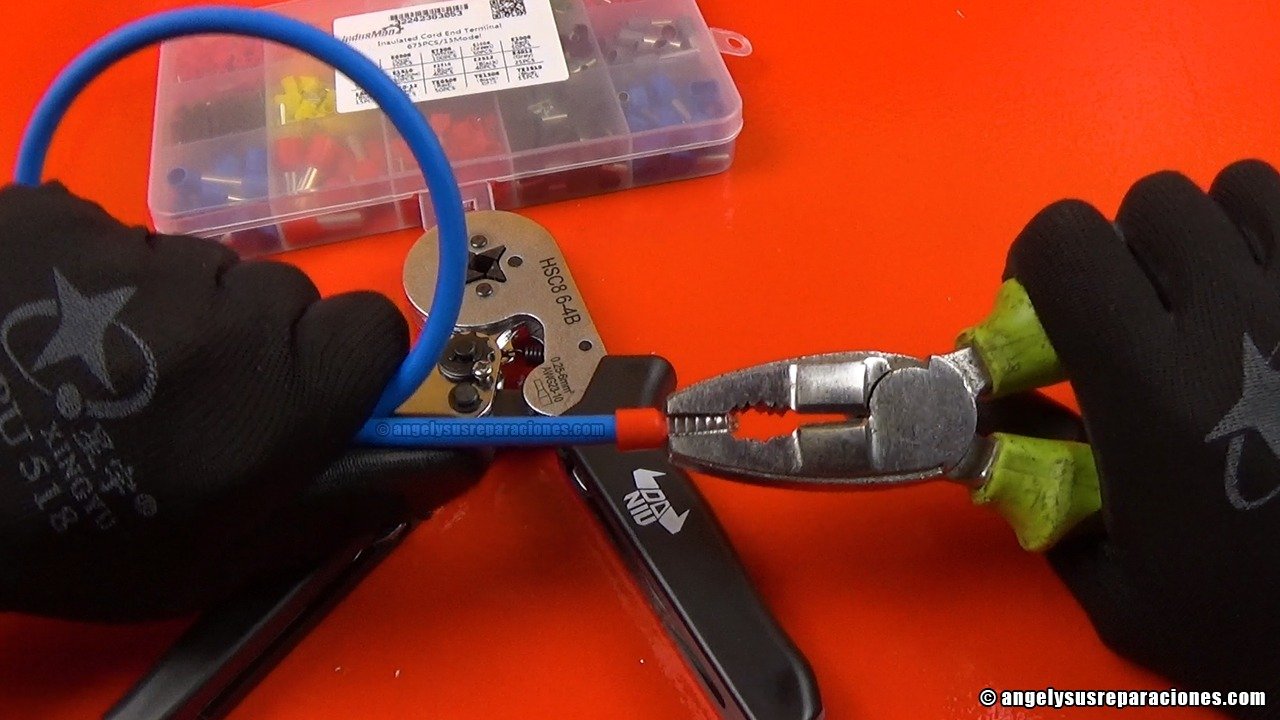 Prueba de resistencia puntera crimpada de 10mm2