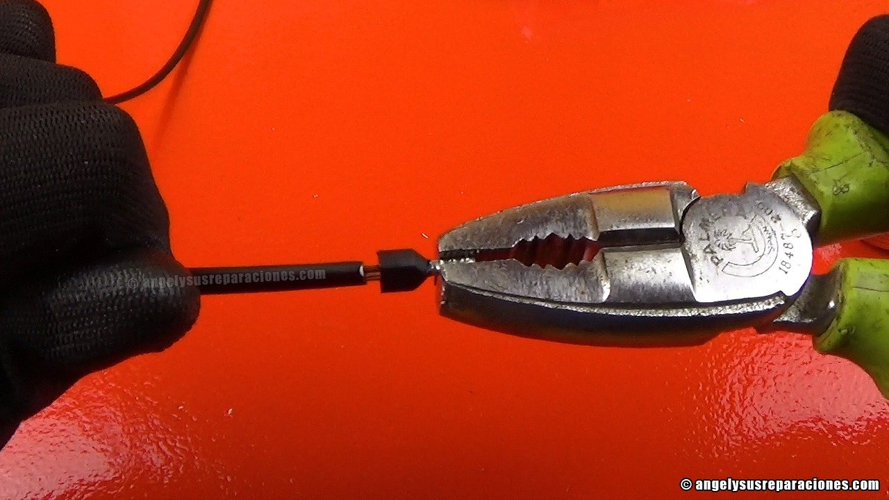 Prueba de resistencia puntera doble crimpada de 1,5mm2x2