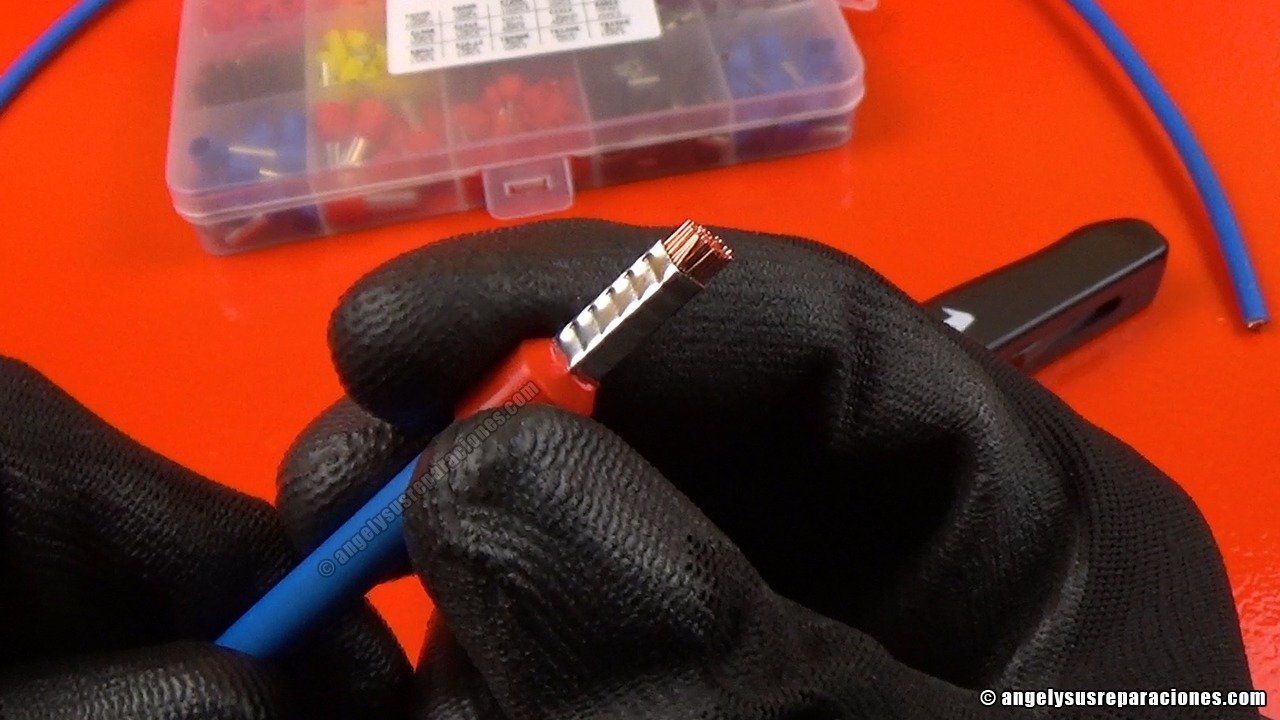 Puntera de 10mm2 crimpada
