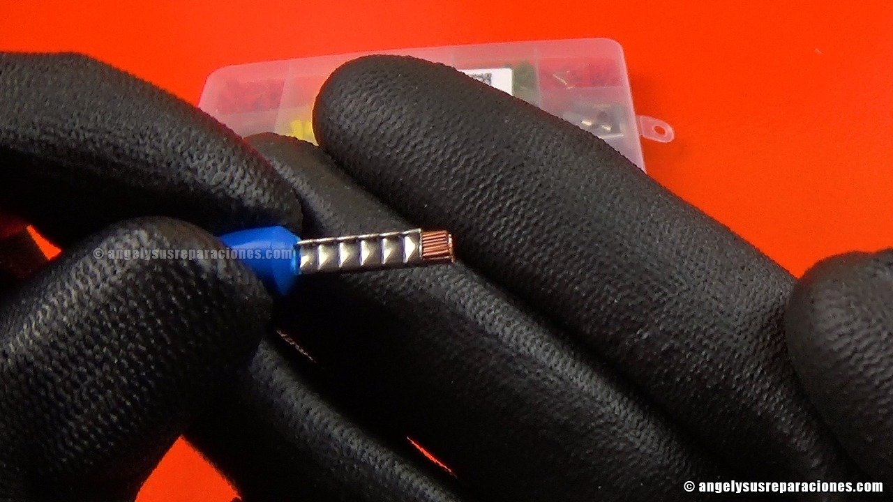 Puntera de 6mm2 crimpada